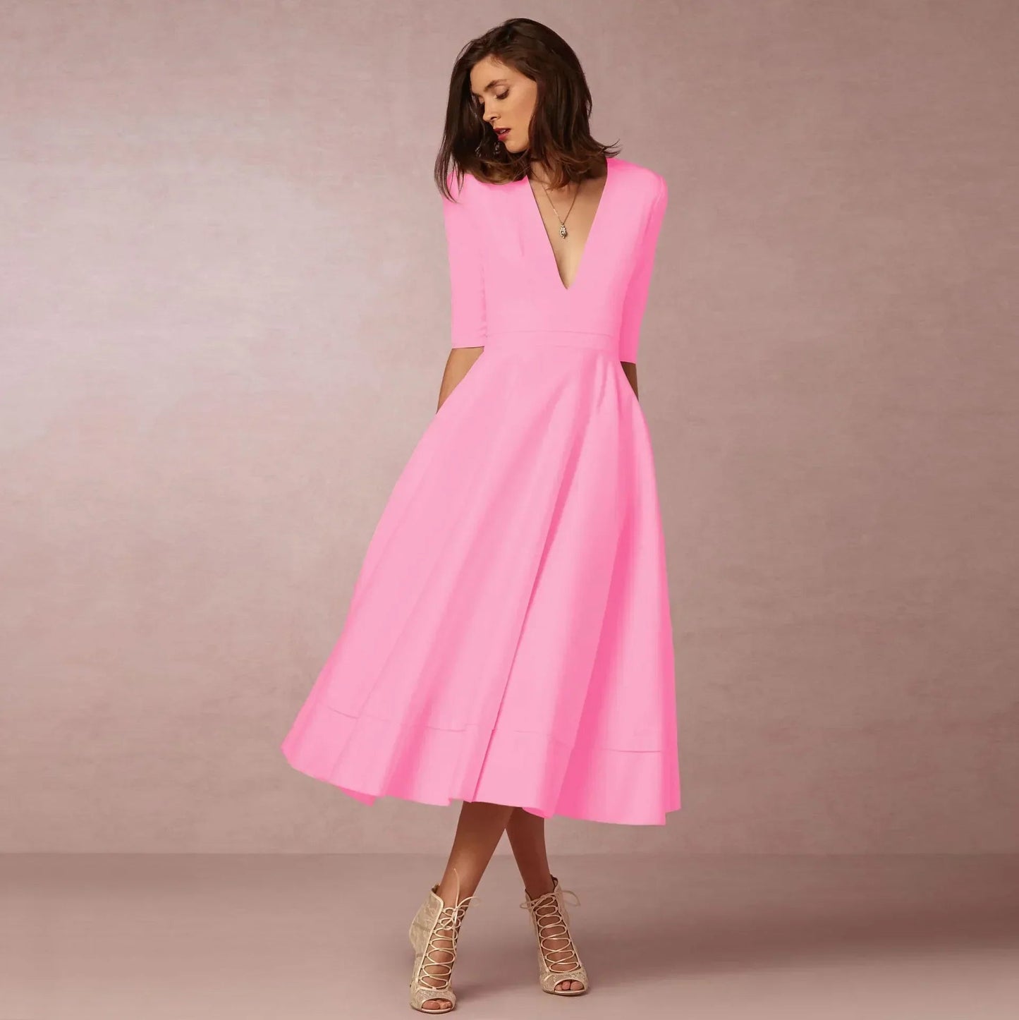 Holly | Women Ivoire Midi Dress Fitted Elegant Cut 10