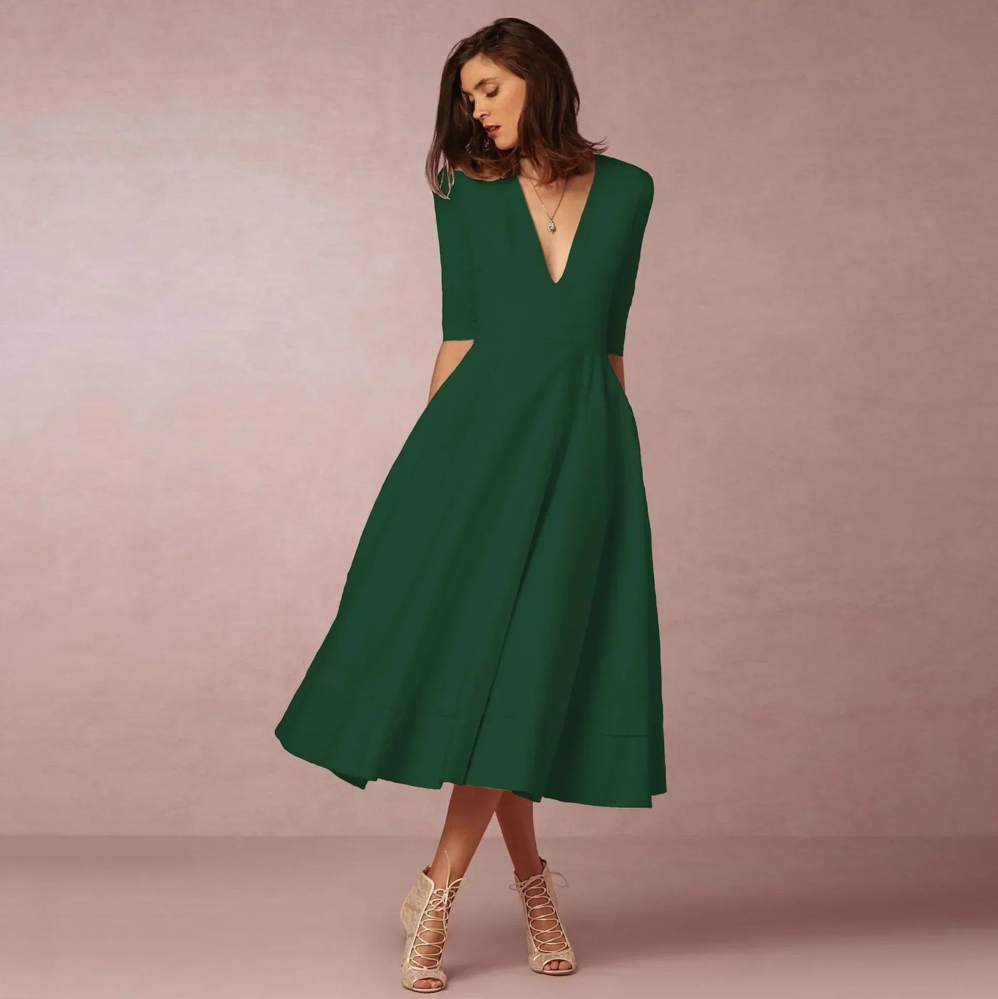 Holly | Women Ivoire Midi Dress Fitted Elegant Cut 6