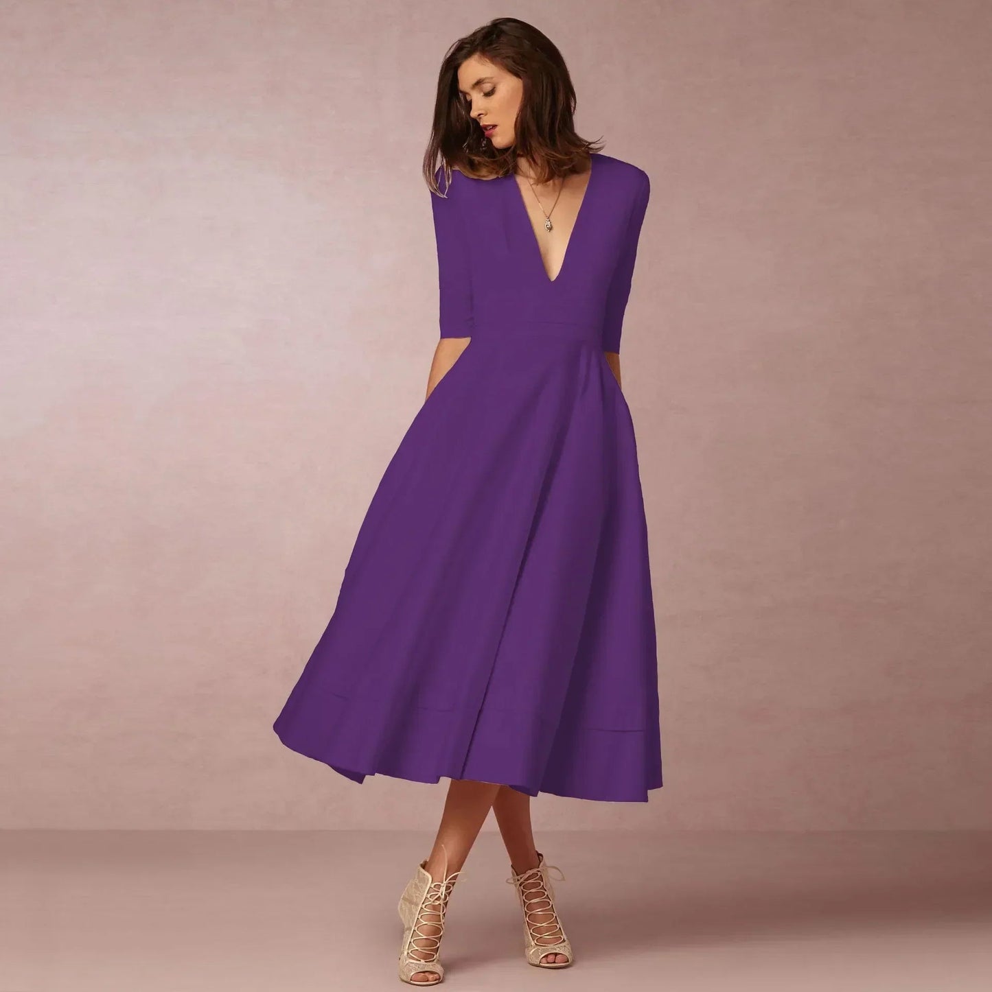 Holly | Women Ivoire Midi Dress Fitted Elegant Cut 8