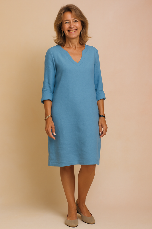 Isabela White Dress for Women – Elegant V-Neckline for Effortless Summer Style 1