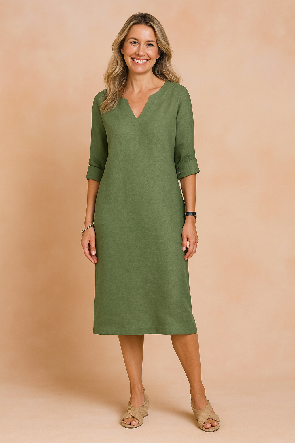 Isabela White Dress for Women – Elegant V-Neckline for Effortless Summer Style 7