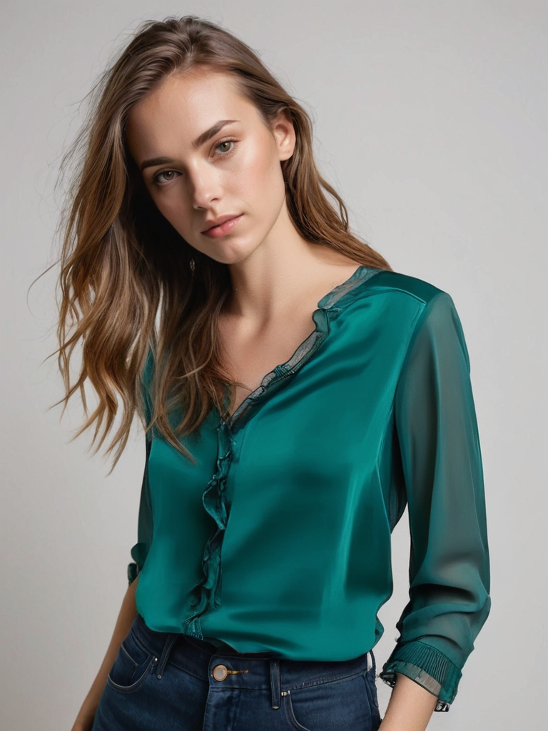 Isabella | Elegant Ruffle Blouse with Graceful Sleeves - Lumina 6
