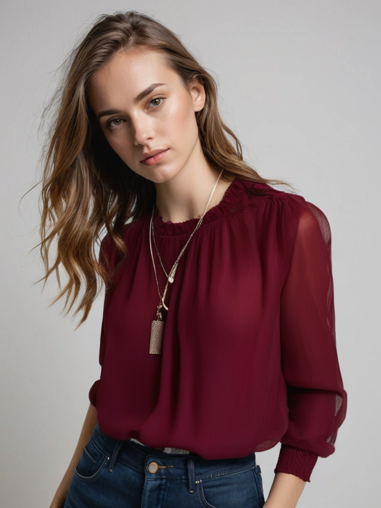 Isabella | Elegant Ruffle Blouse with Graceful Sleeves - Lumina 9