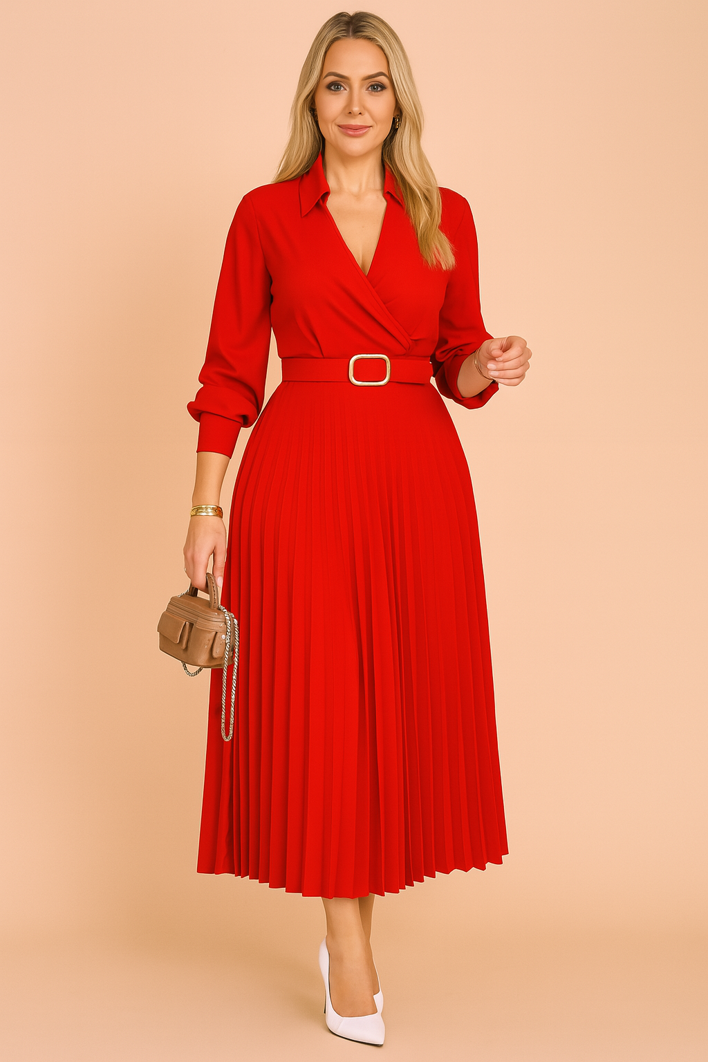 Isabella | Elegant midi summer dress in strong sizes 0
