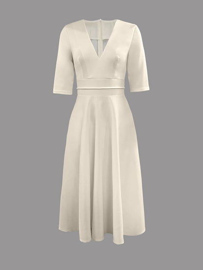 Isabelle | Women’s Wedding Guest Elegant Flared Midi Dress 4