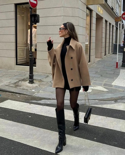 Isabely Short Elegant Coat Jacket 2