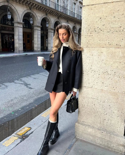 Isabely Short Elegant Coat Jacket 5