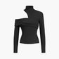 Kaia Asymmetrical High Neck Cutout Top 4