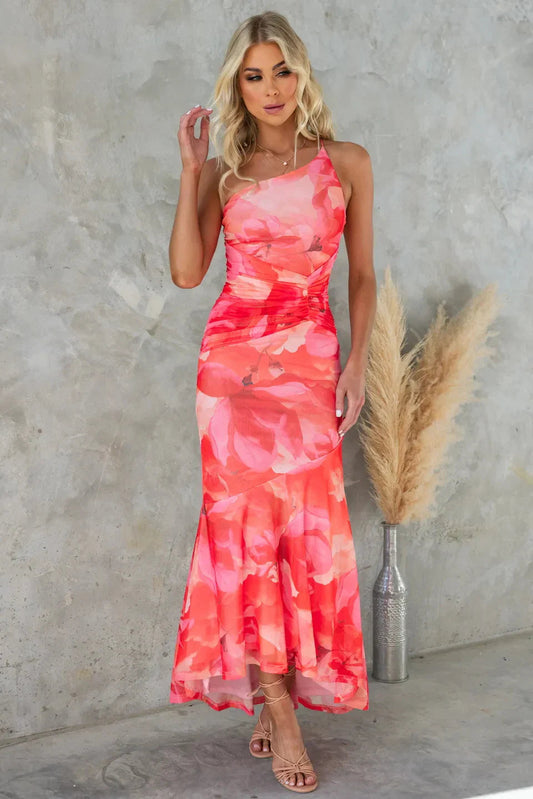 Katherine | Elegant Floral Midi Dress for Warm Weather 0