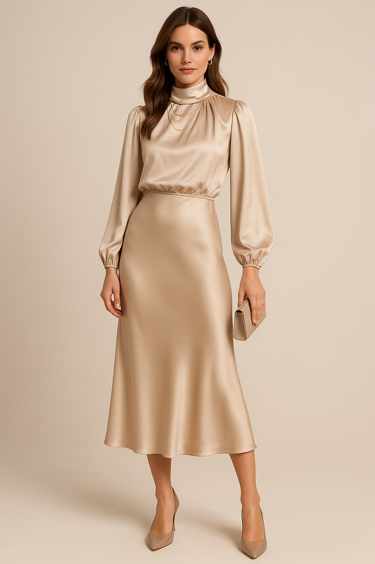 Kriz | High Waist Midi Dress 0