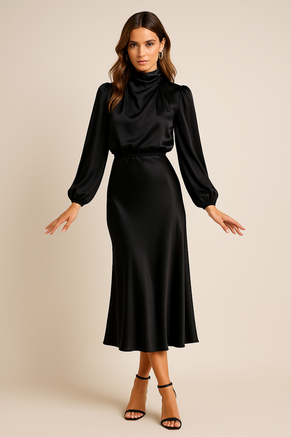 Kriz | High Waist Midi Dress 10