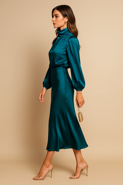 Kriz | High Waist Midi Dress 9