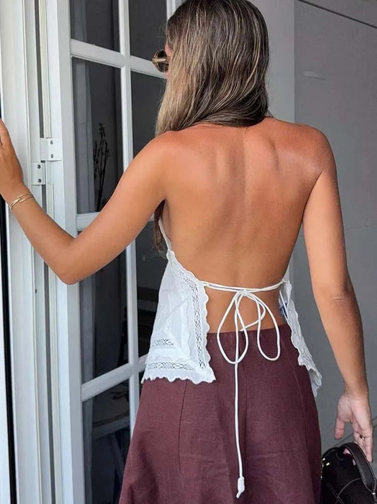 Lace Halter Top – Feminine Summer Statement Top for Women 2