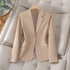 Lapel Collar Slim Fit Blazer for Women 0