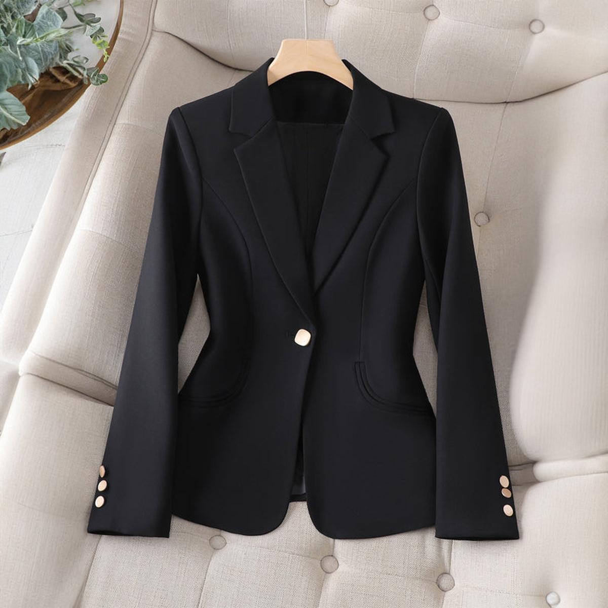 Lapel Collar Slim Fit Blazer for Women 1