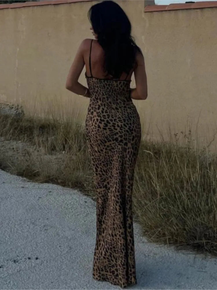 Leopard Pattern Maxi Dress 3