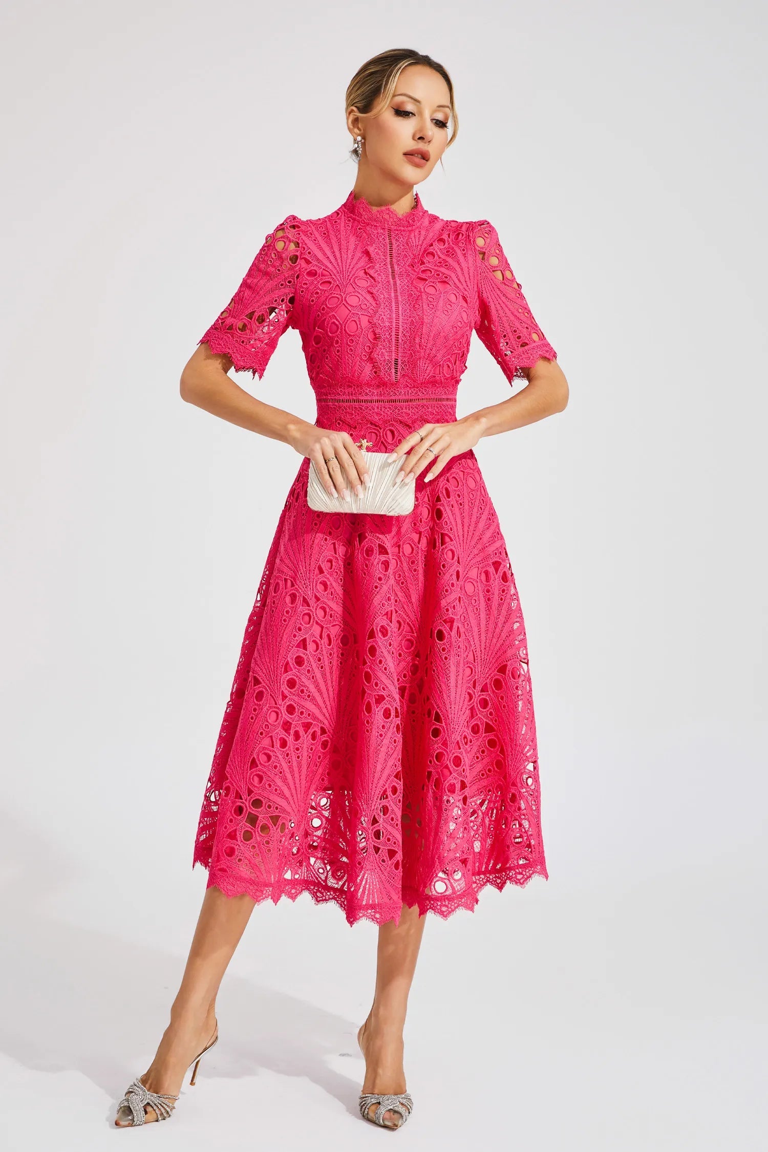 Lexi | Elegant Lace Midi Dress for Women 2