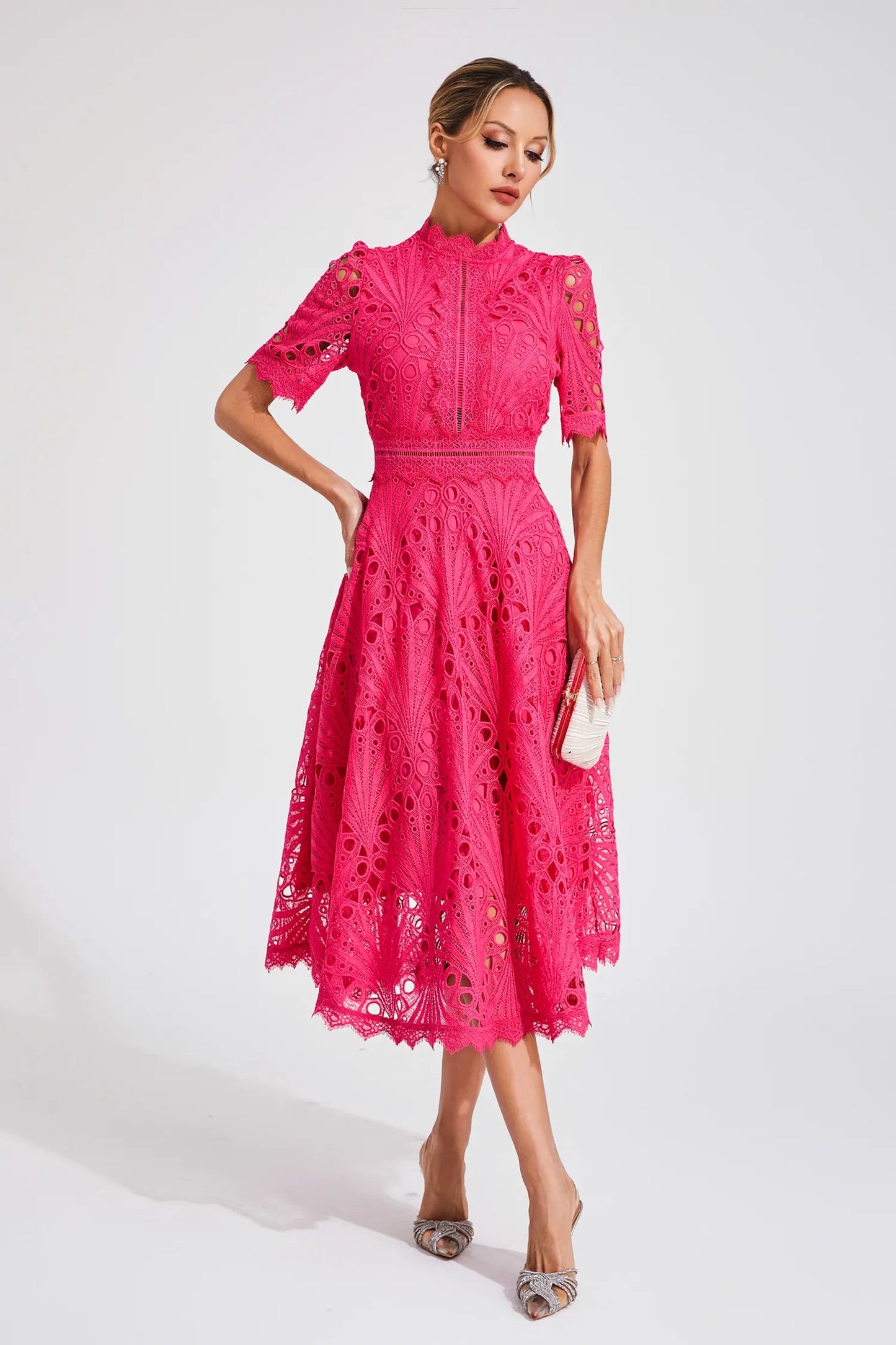 Lexi | Elegant Lace Midi Dress for Women 3