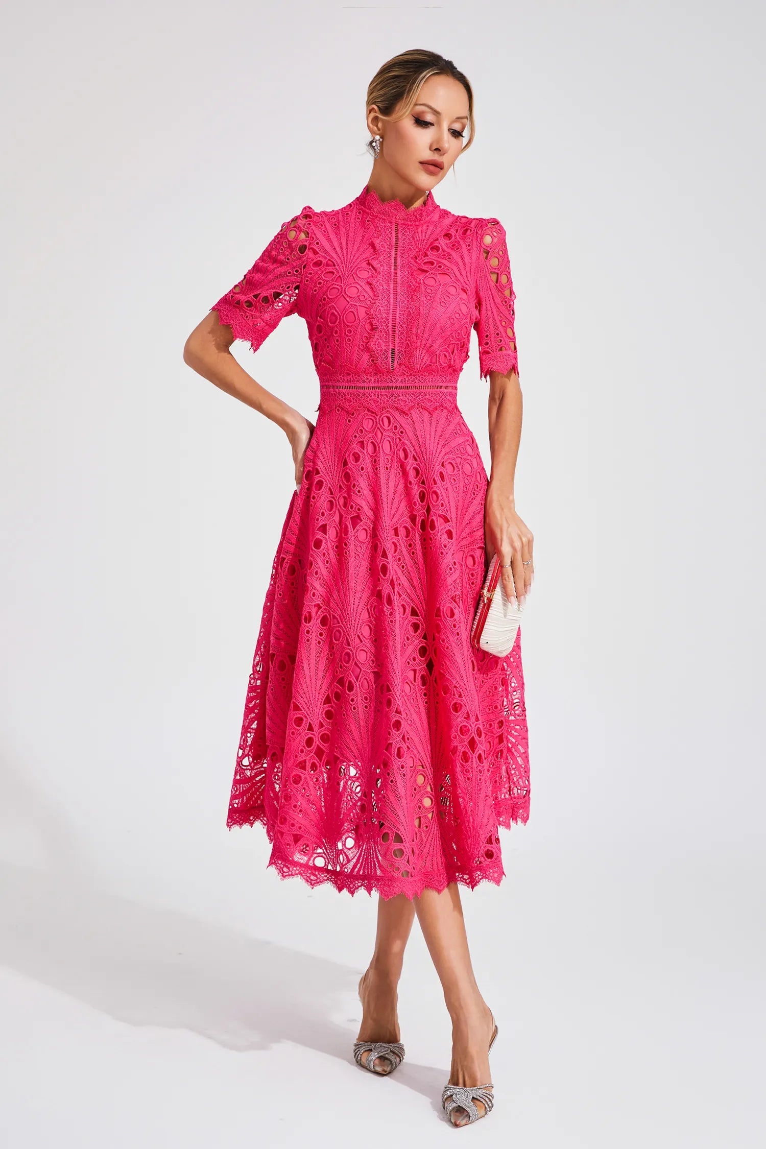 Lexi | Elegant Lace Midi Dress for Women 3