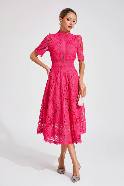 Lexi | Elegant Lace Midi Dress for Women 3