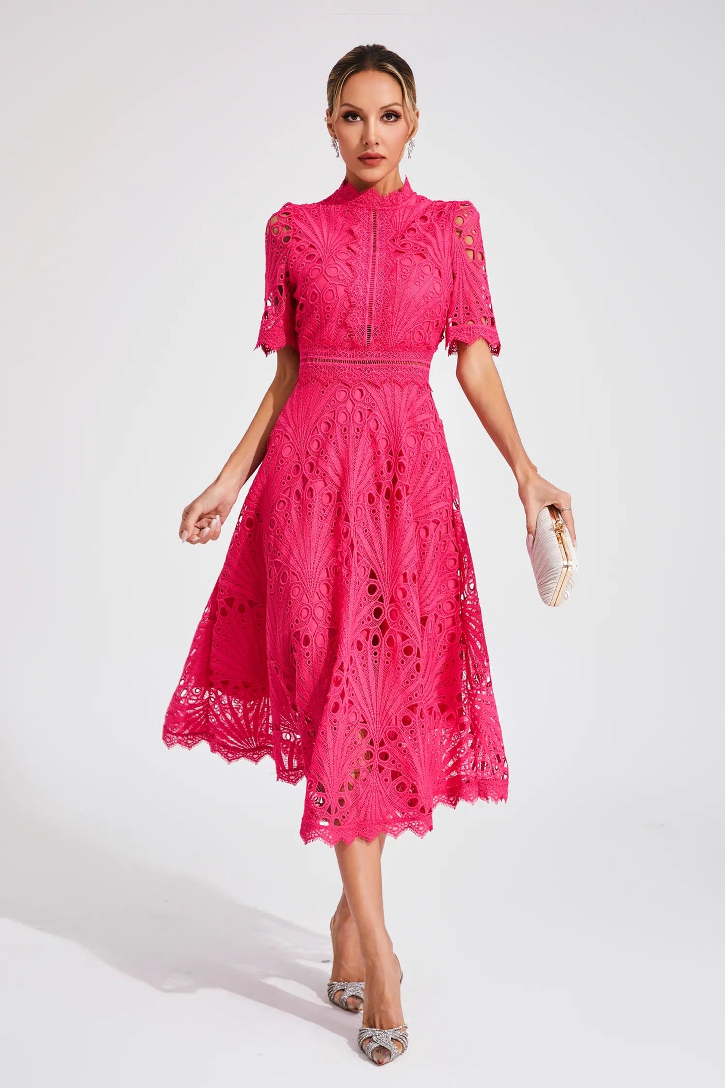Lexi | Elegant Lace Midi Dress for Women 5