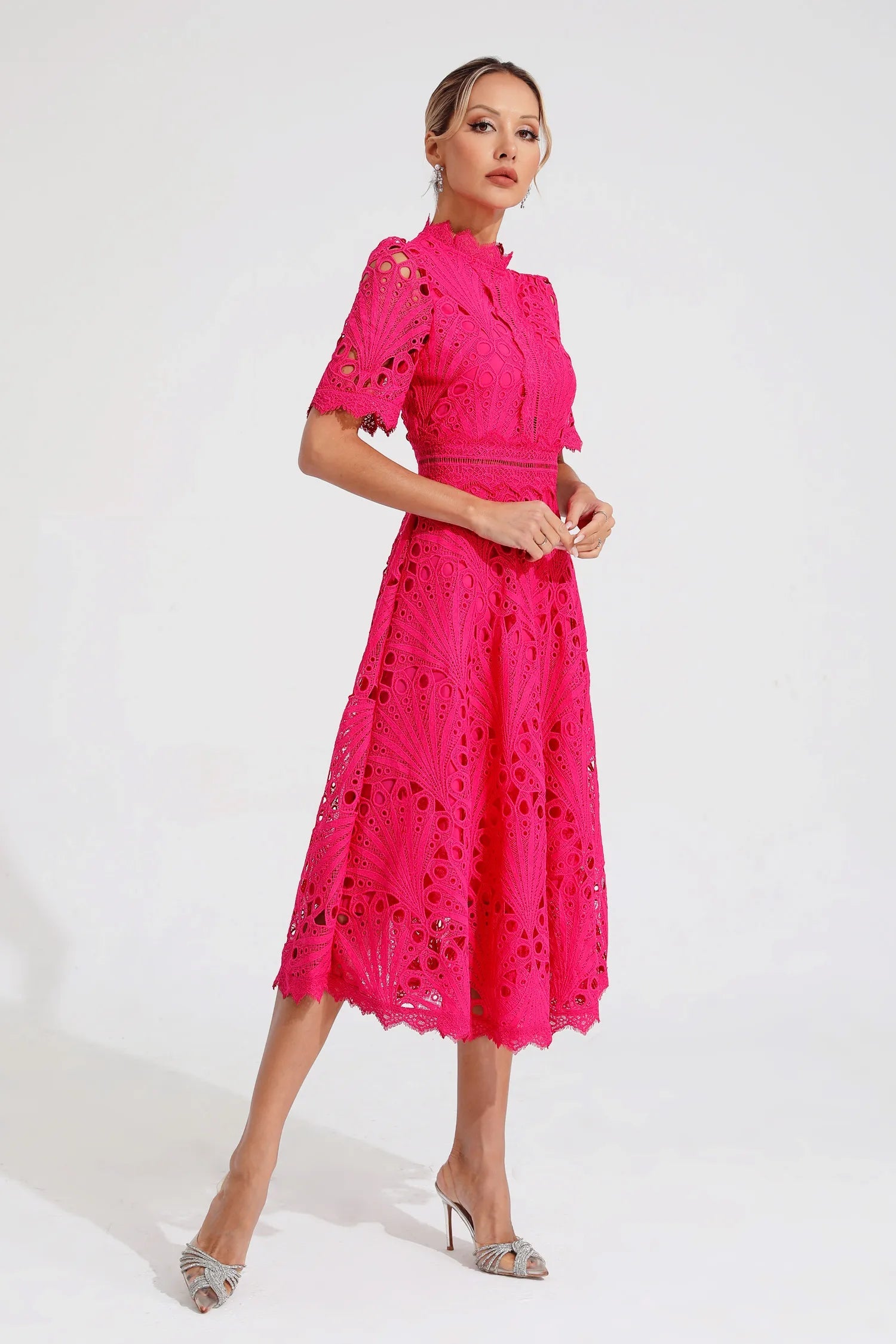 Lexi | Elegant Lace Midi Dress for Women 6