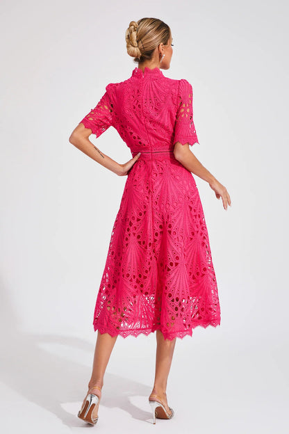 Lexi | Elegant Lace Midi Dress for Women 7