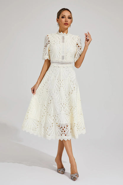 Lexi | Elegant Lace Midi Dress for Women 9
