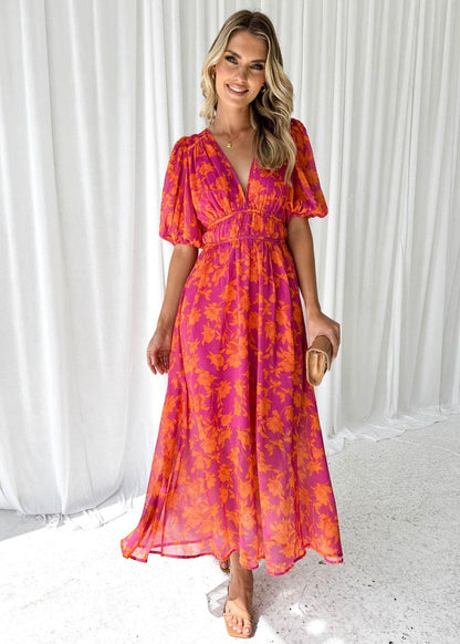Light Summer Floral Midi Dress 3