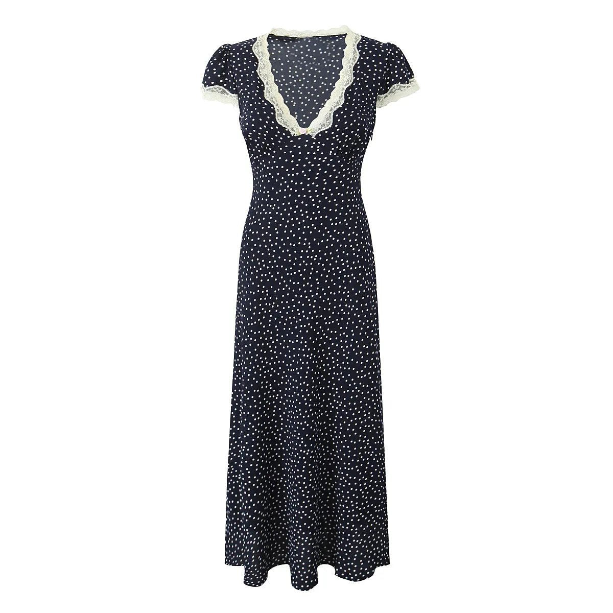 Lightweight Polka Dot Midi Dress 4