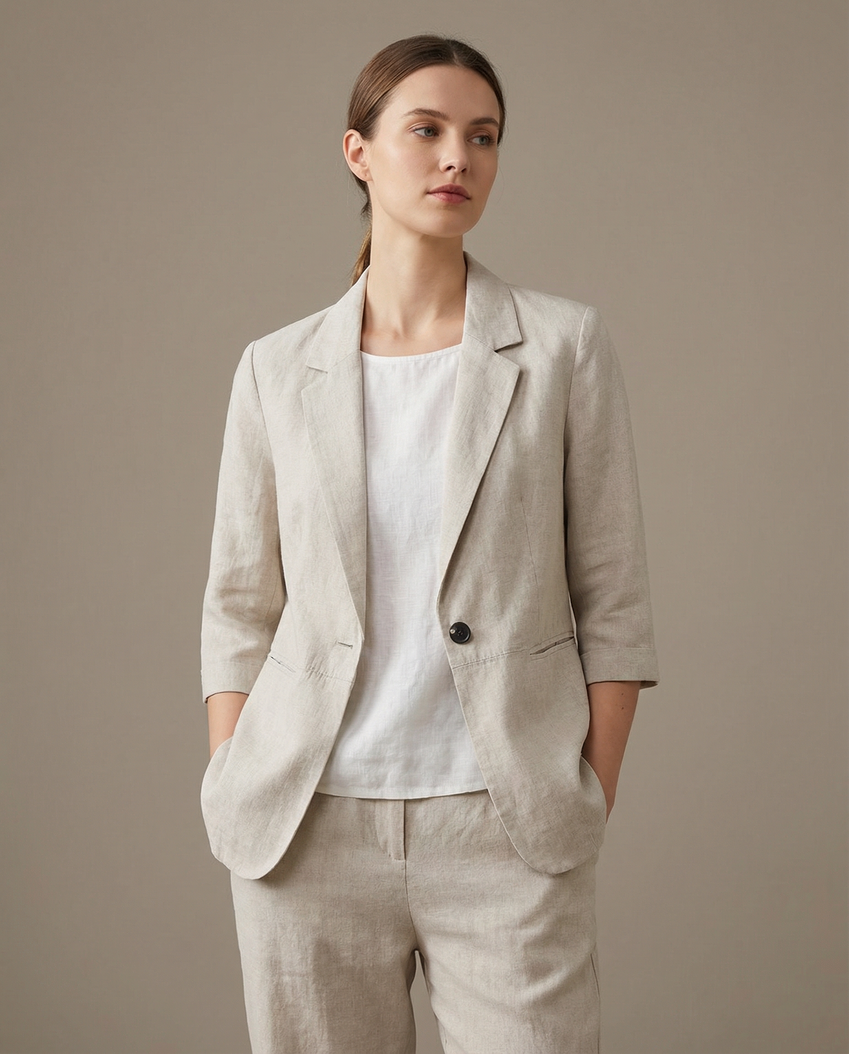 Lina Blazer – Lightweight Cotton Linen for Casual Spring Elegance 2