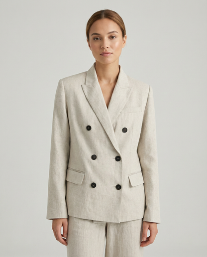 Linen Blazer Jacket – Chic Breathable Summer Style 2