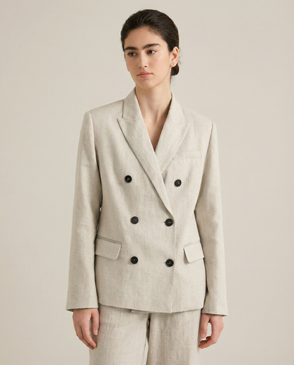 Linen Blazer Jacket – Chic Breathable Summer Style 3