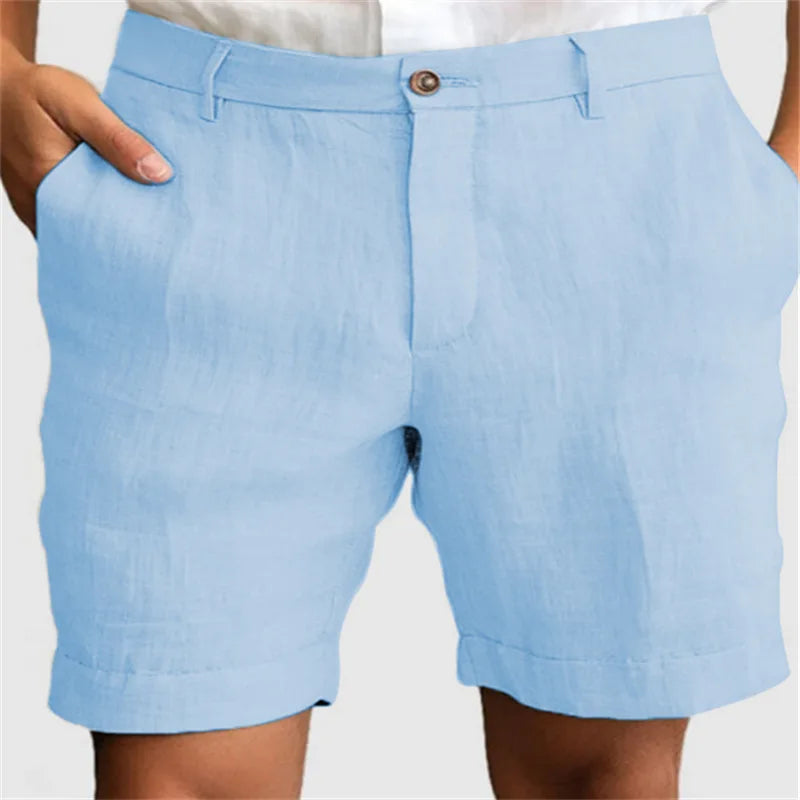 Linen Casual Shorts – Breathable Loose Fit for Summer Comfort 0