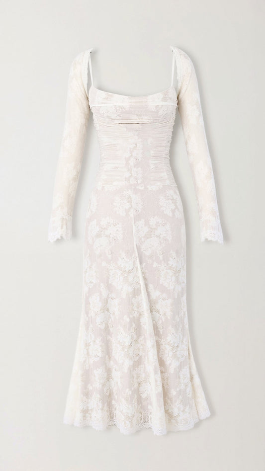 Livilla Long Lace Maxi Dress 0