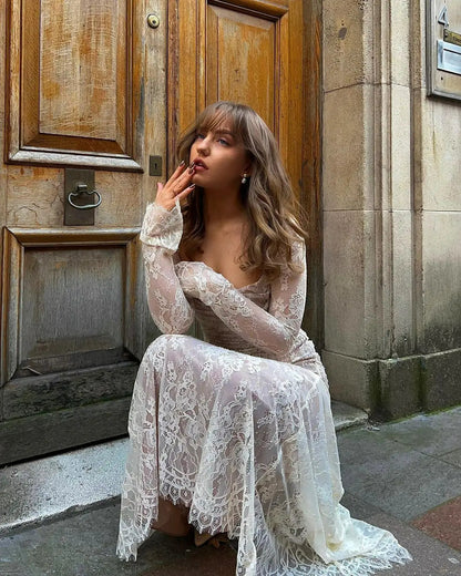 Livilla Long Lace Maxi Dress 4