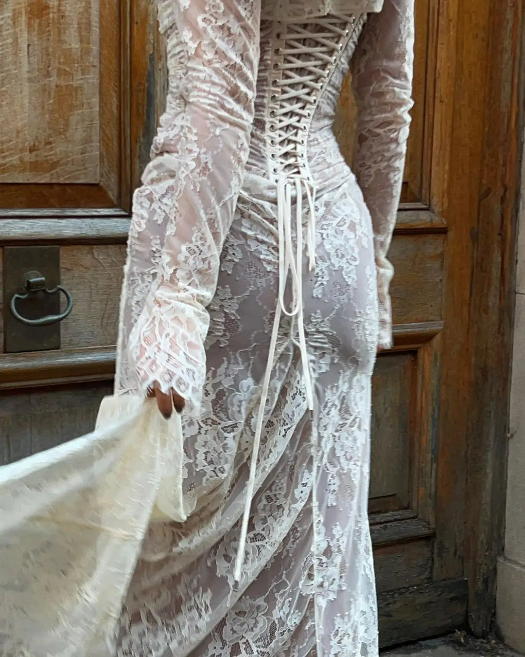 Livilla Long Lace Maxi Dress 6