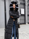Long winter coat for women with hood and insulation 0