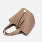 Luxe Taupe Leather Bucket Bag 4