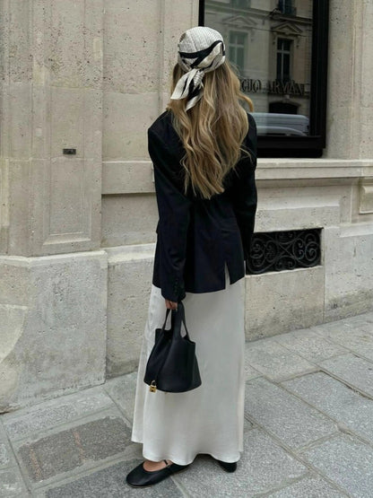 Luxe Taupe Leather Bucket Bag 7