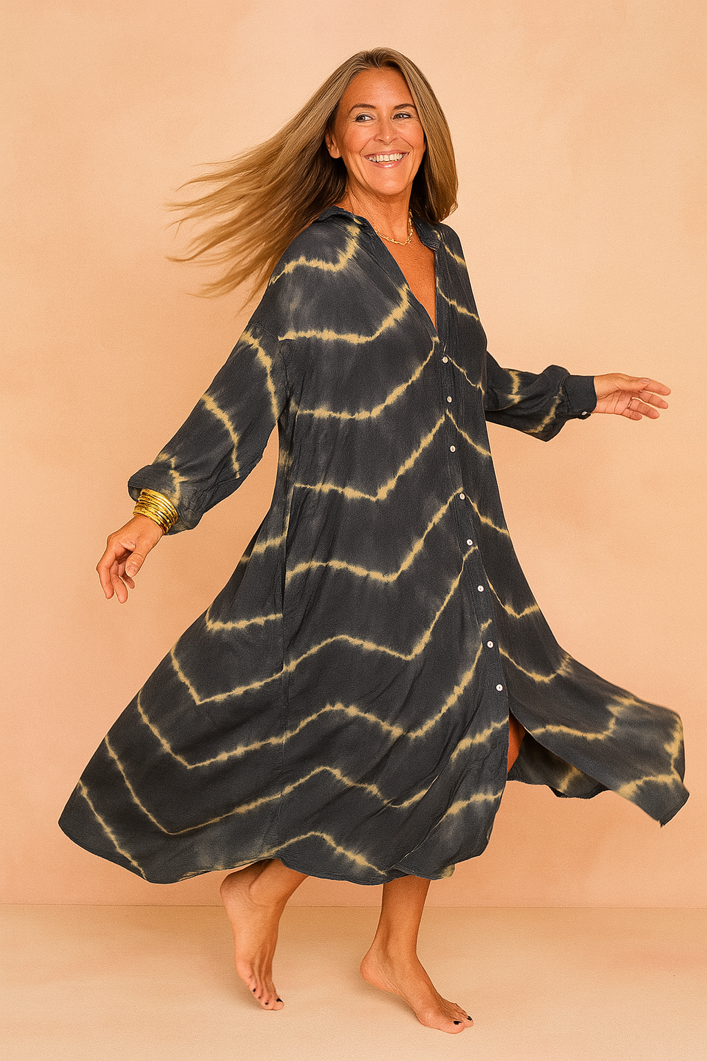 Maggia Maxi Dress – Elegant V-Neck Long Dress for Women 1