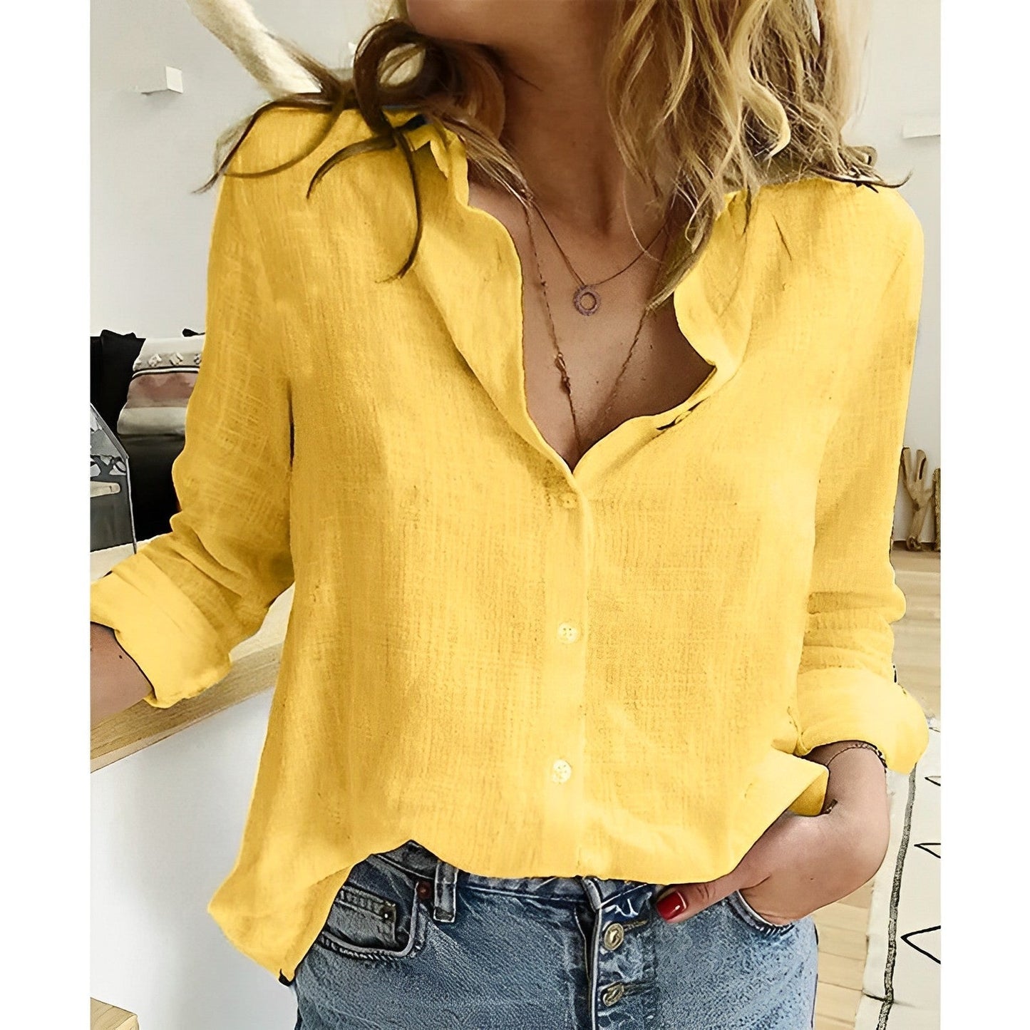 Makayla | Effortless Airy Blouse with Relaxed Fit - Lumina 5