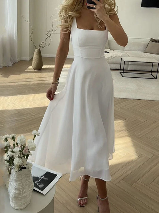 Marie Elegant A-line Cocktail midi dress 0