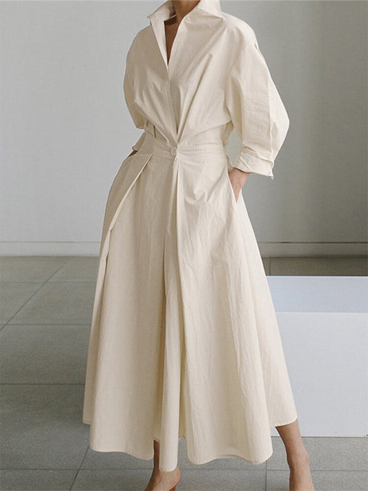 Mathilda | Elegant Shirt Dress with Buttons 0