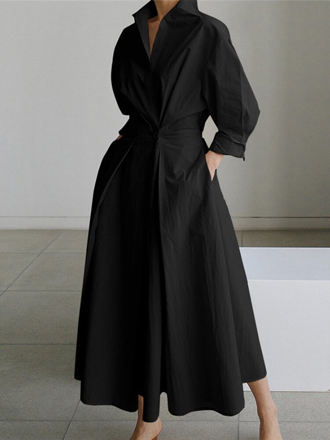 Mathilda | Elegant Shirt Dress with Buttons 3