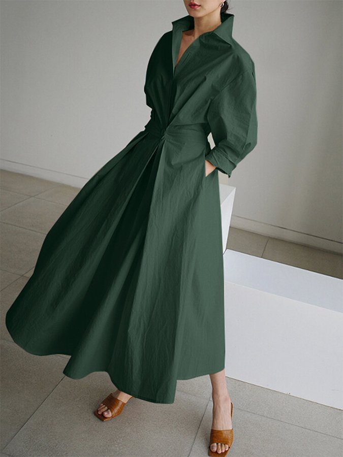 Mathilda | Elegant Shirt Dress with Buttons 7