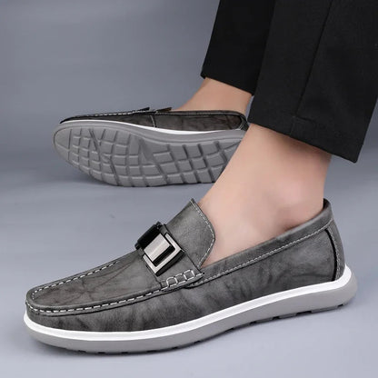 Men's Brown Loafers – Genuine Leather Casual Style for Summer Outings 3