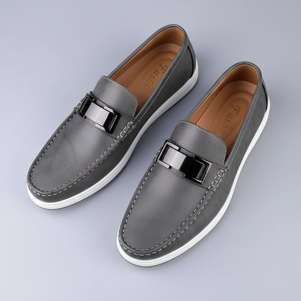 Men's Brown Loafers – Genuine Leather Casual Style for Summer Outings 5