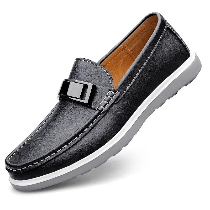 Men's Brown Loafers – Genuine Leather Casual Style for Summer Outings 8