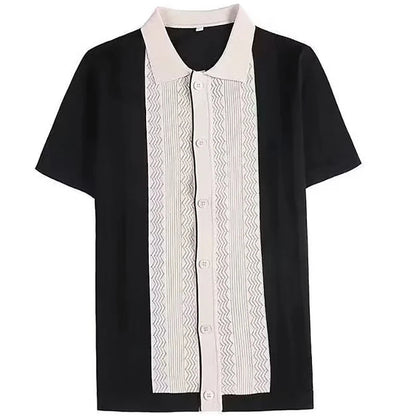 Men's Casual Knit Polo – Striped Design for Summer Outings 5